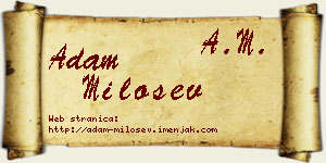 Adam Milošev vizit kartica